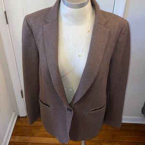 Ann Taylor Wool Blend Blazer Jacket in Camel / Brown, Size 12